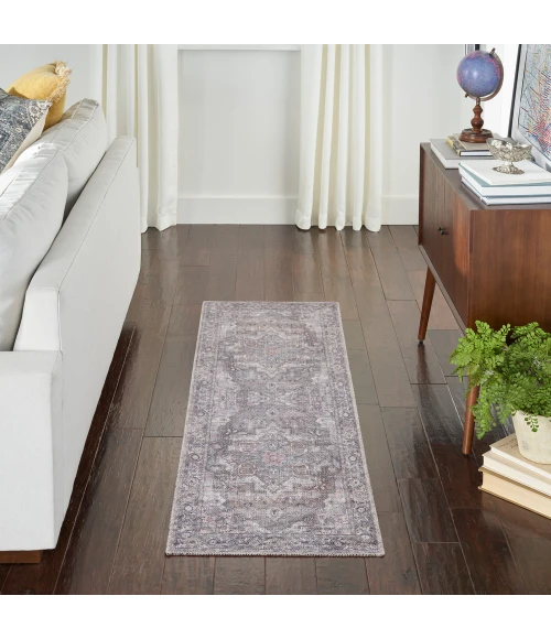 Nicole Curtis Machine Washable Series 1 Area Rug SR101 Grey