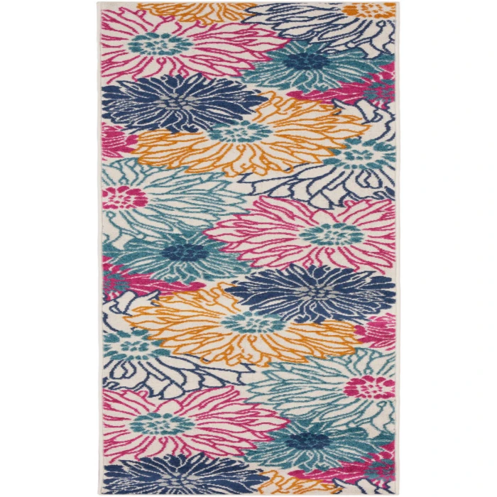 Nourison Passion Ivory/Multi PSN17 2 ft. 2 in. X 10 ft. Rectangle Rug