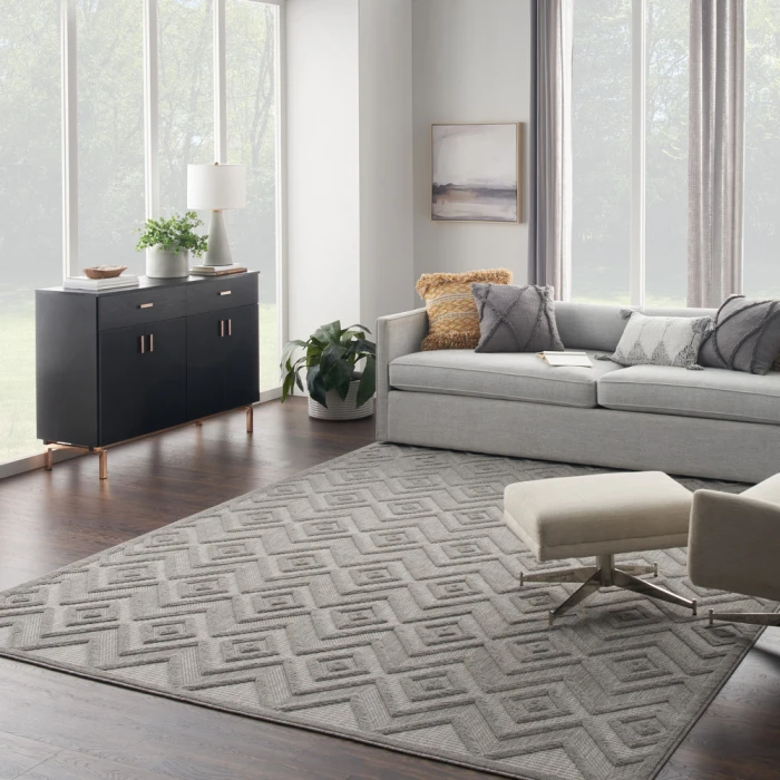 Nourison Versatile Area Rug NRV01 Silver Grey