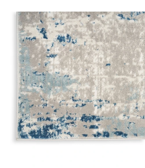 Nourison Quarry Ivory Grey Blue QUA01 8 ft. Rect. Rug