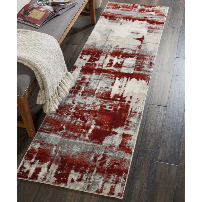 Nourison Maxell Runner Area Rug MAE14-Ivory/Red