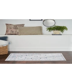 Nourison Home New Concept Washables SR110 Ivory Blue 2 ft. X 3 ft. 9 in. Area Rug