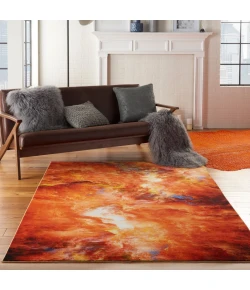 Nourison Home Le Reve LER05 Red Flame 5 ft. 3 in. X 7 ft. 3 in. Area Rug