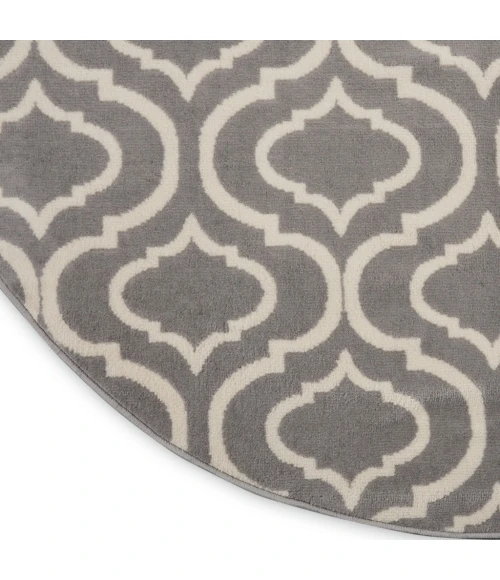 Nourison Jubilant Round Area Rug JUB19-Grey