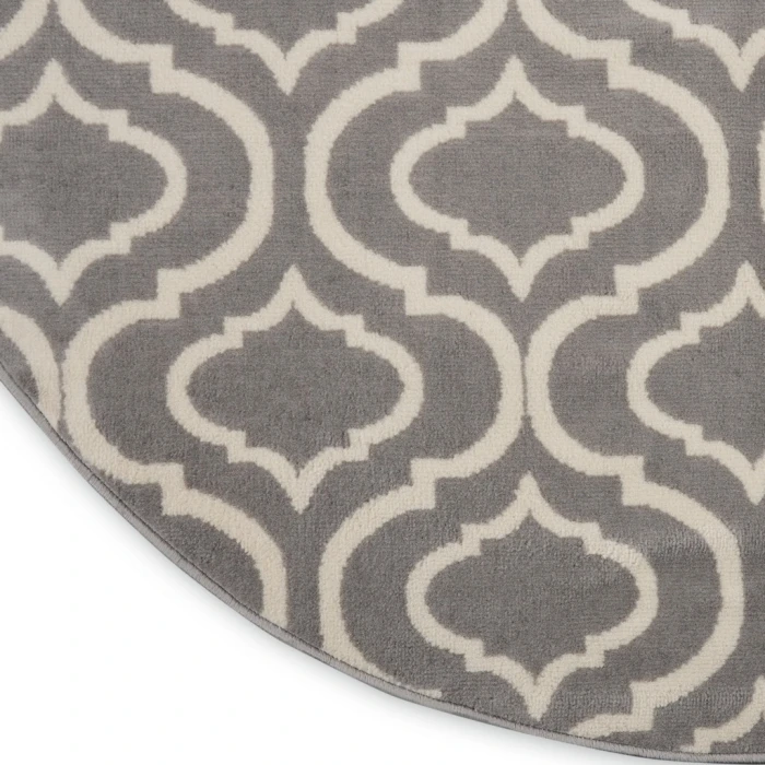 Nourison Jubilant Round Area Rug JUB19-Grey