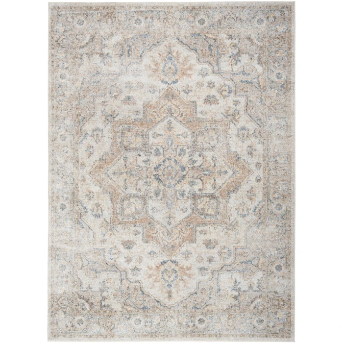 Nourison Astra Machine Washable Area Rug ASW12 Silver Grey