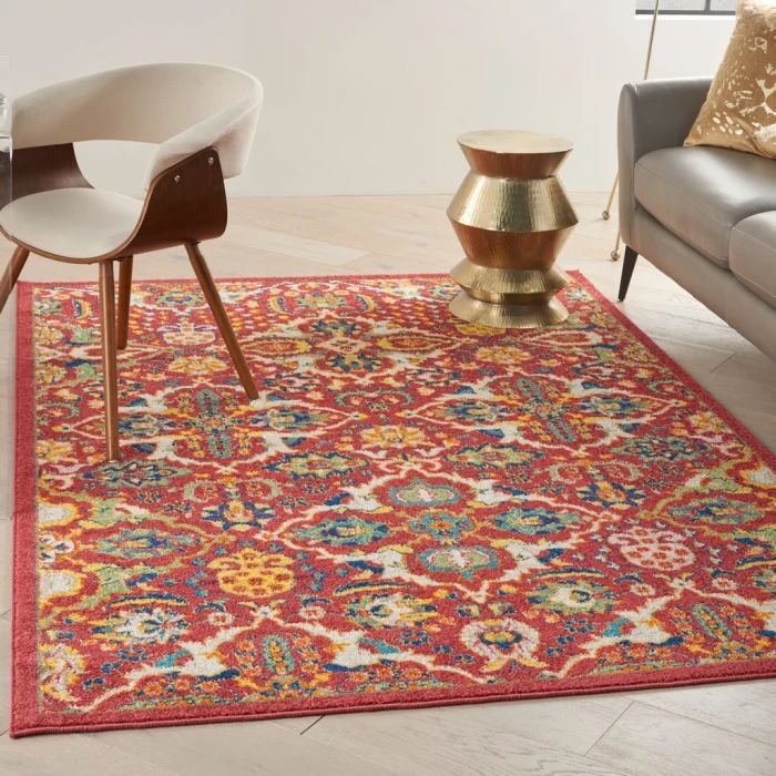 Nourison Allur Area Rug ALR03-Red Multicolor