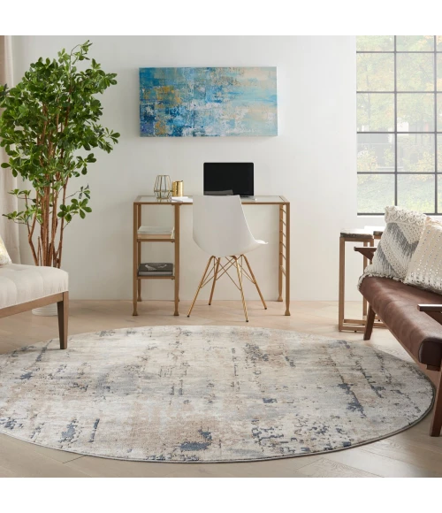 Nourison Quarry Beige Grey QUA01 10 ft. X Round Rug