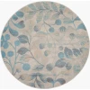Nourison Home Tranquil TRA03 Ivory/Turquoise 5 ft. 3 in. Round Area Rug