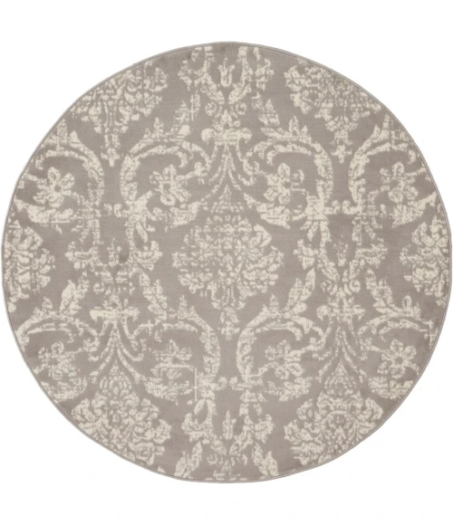 Nourison Jubilant Round Area Rug JUB09-Grey