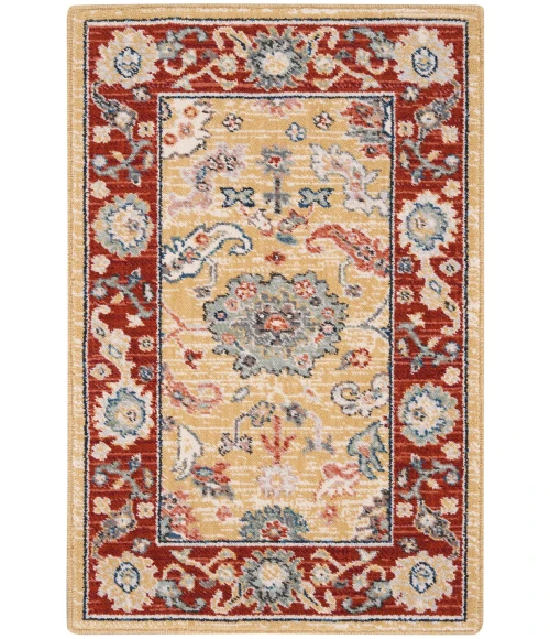 Nourison Parisa Area Rug PSA07 Gold Brick 2' x 3'