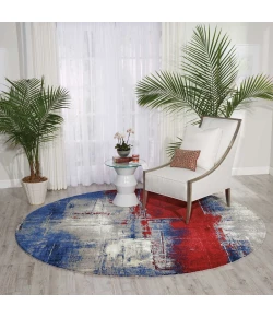 Nourison Home Twilight TWI19 Multicolor 8 ft. Round Area Rug