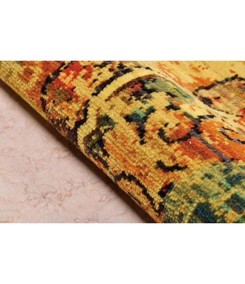 Nourison Home Timeless Green TML02 5ft.6in. x 8ft. Rect. Rug