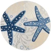 Nourison Home Aloha ALH24 Blue Grey 7 ft. 10 in. Round Area Rug