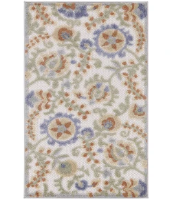 Nourison Home Aloha ALH17 Ivory Blue 2 ft. 8 in. X 4 ft. Area Rug