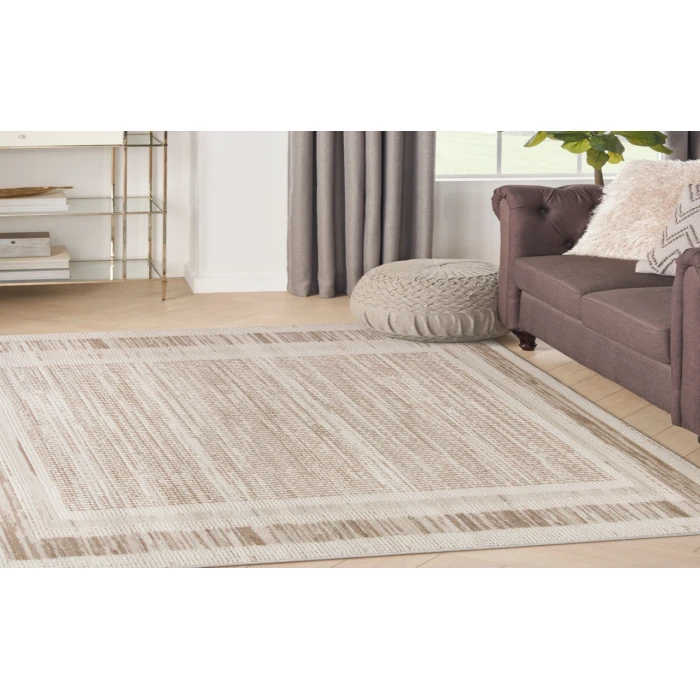 Nourison Serenity Home Mocha Ivory SRH07 3 ft. 11 in. X 5 ft. 11 in. Rectangle Rug