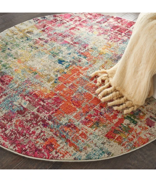 Nourison Celestial Area Rug CES13-Pink/Multicolor