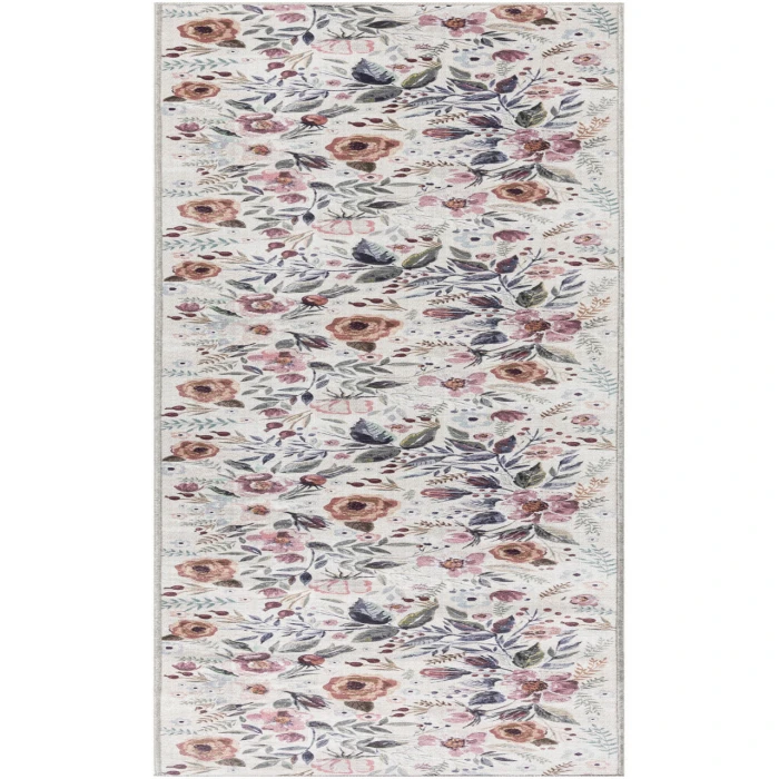 Nourison Nourison Washables Ivory Pink NWB01 2 ft. 2 in. X 8 ft. Rectangle Rug