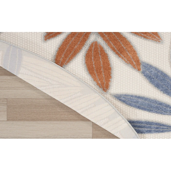Nourison Aloha Blue Mocha ALH18 7’10” Round Rug