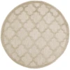 Nourison Home Easy Care NES01 Cream 4 ft. Round Area Rug