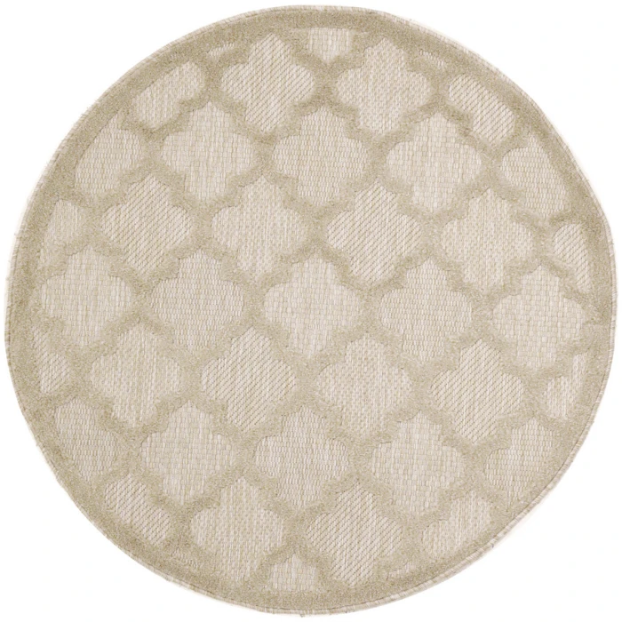 Nourison Home Easy Care Cream NES01 4 ft. Round Rug