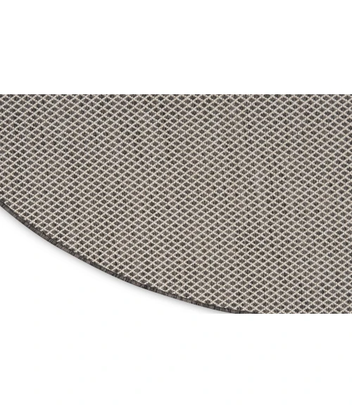 Nourison Courtyard Ivory/Charcoal COU01 5 ft. Round Rug