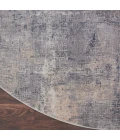 Nourison Rustic Textures Area Rug RUS06 Grey/Beige 5'3" Round