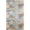 Nourison Home Astra Machine Washable ASW09 Blue Green Multi 2 ft. 2 in. X 10 ft. Area Rug