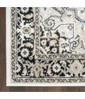 Nourison Dekor Ivory Charcoal DEK08 5 ft. 3 in. X 7 ft. Rect. Rug