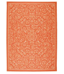 Nourison Home & Garden RS019 Orange 10 ft. X 13 ft. Area Rug