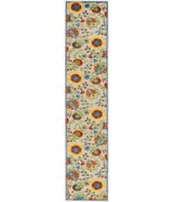 Nourison Home Aloha ALH17 Ivory Multicolor 2 ft. 3 in. X 10 ft. Area Rug