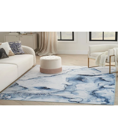 Inspire Me! Home Décor Daydream Ivory Blue DDR01 3 ft. 11 in. X 5 ft. 11 in. Rectangle Rug