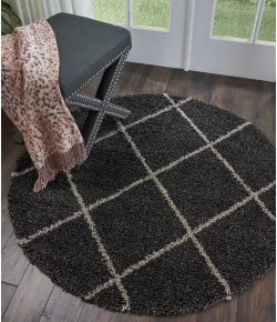 Nourison Home Brisbane BRI03 Charcoal 4 ft. Round Area Rug