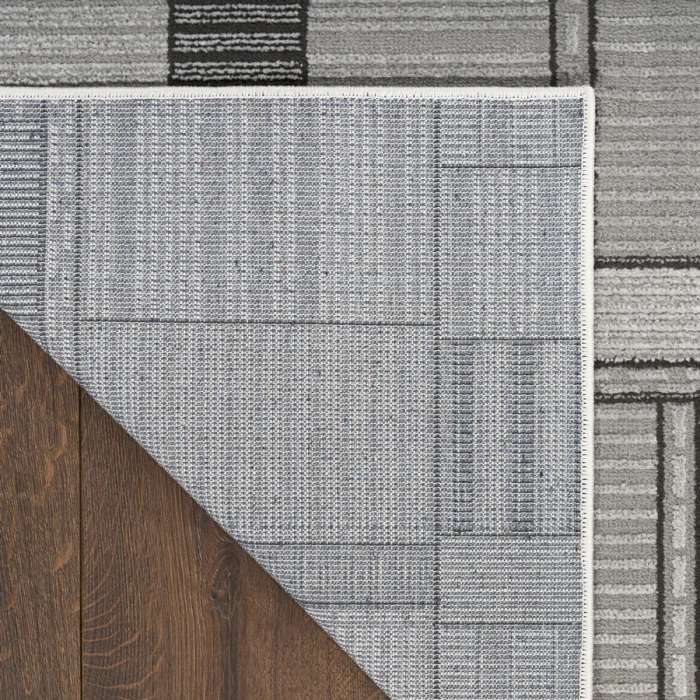 Nourison Home Nordic Black Grey NRC04 2 ft. X 6 ft. Rectangle Rug