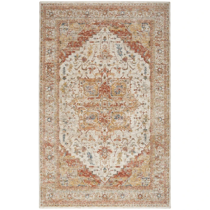 Nourison Sahar Ivory Rust SHR06 8 ft. X 10 ft. Rect. Rug