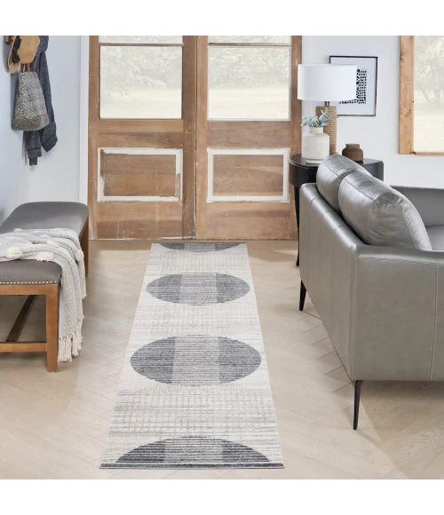 Nourison Astra Machine Washable Area Rug ASW03 Ivory Blue