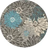 Nourison Home Passion PSN17 Charcoal Blue 8 ft. Round Area Rug