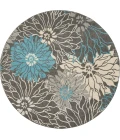 Nourison Passion Round Area Rug PSN17-Charcoal/Blue