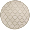 Nourison Home Easy Care NES01 Cream 8 ft. Round Area Rug