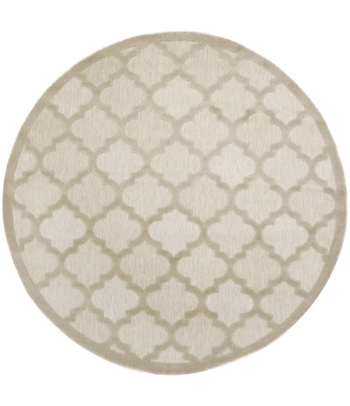 Nourison Home Easy Care Cream NES01 8 ft. Round Rug