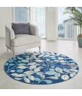 Nourison Tranquil Round Area Rug TRA03-Navy