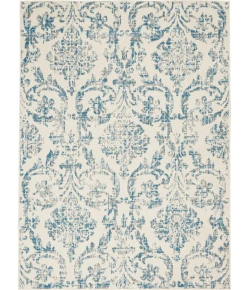 Nourison Home Jubilant JUB09 Ivory Blue 5 ft. 3 in. X 7 ft. 3 in. Area Rug