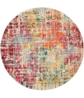 Nourison Celestial Round Area Rug CES13-Pink/Multicolor