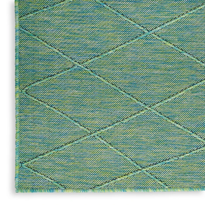 Nourison Washable Solutions Blue/Green WSL01 4 ft. X 6 ft. Rect. Rug