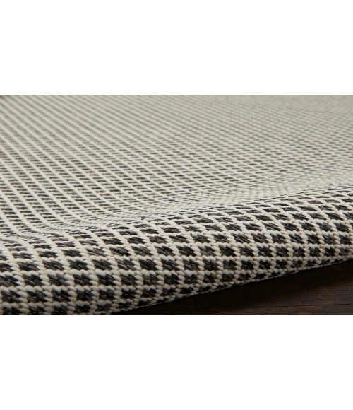 Nourison Courtyard Ivory/Charcoal COU01 2 ft. 2 in. X 8 ft. Rectangle Rug