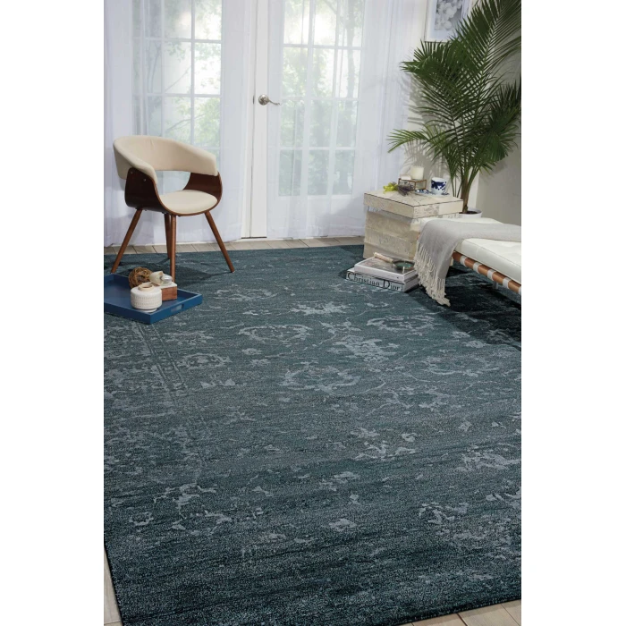 Nourison Silk Shadows Blue Stone SHA15 10 ft. X 14 ft. Rect. Rug