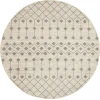 Nourison Home Grafix GRF37 Ivory/Grey 8 ft. Round Area Rug