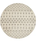 Nourison Grafix Round Area Rug GRF37-Ivory/Grey