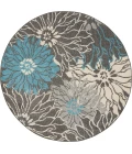 Nourison Passion Round Area Rug PSN17-Charcoal/Blue