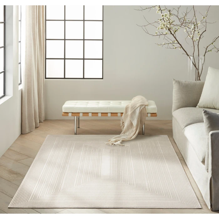 Calvin Klein Irradiant Area Rug IRR02 Ivory